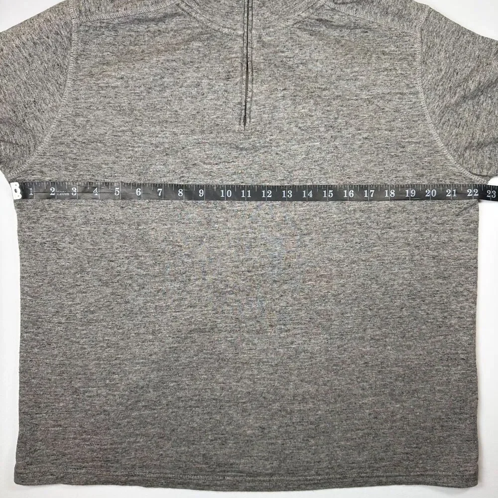 J.Crew‎ Knit Goods Quarter Zip Sweatshirt Mens Medium Heathered Gray Pullover